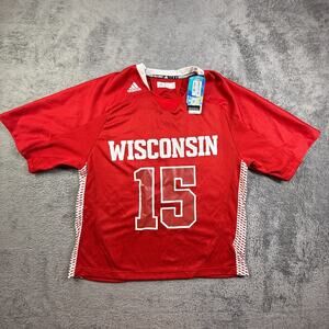 Wisconsin Badgers Player Jersey Adidas NEW #15 Mens Large Red Football NCAA